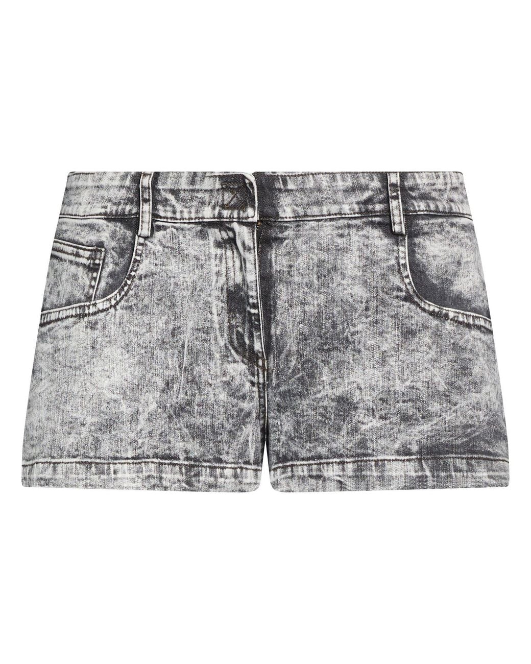 Norma Kamali Gray Denim Shorts