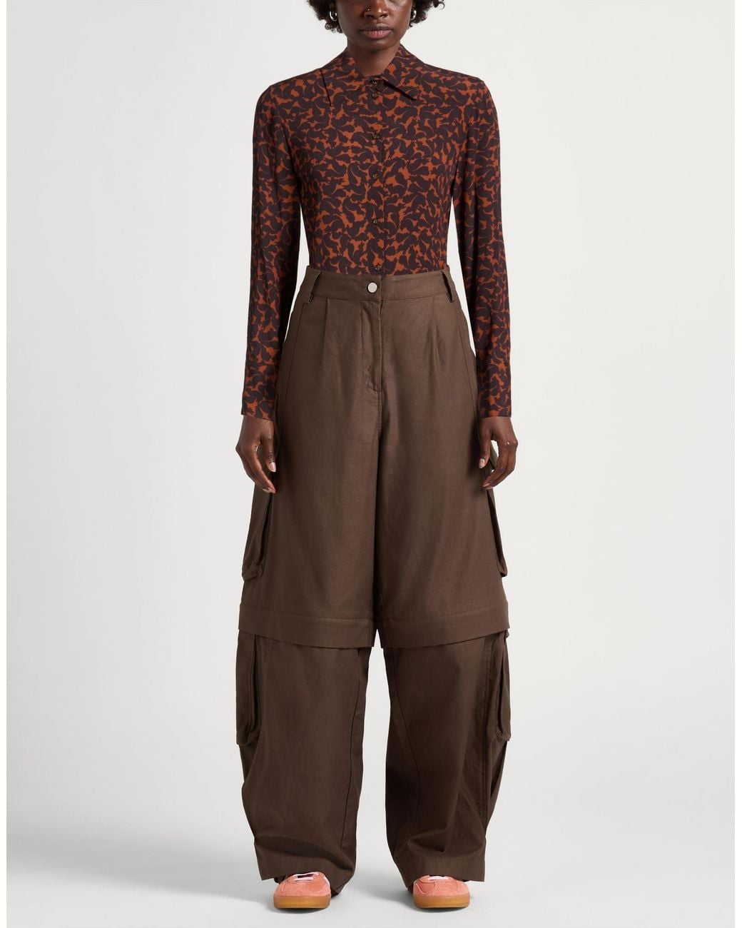 Ottod'Ame Brown Caring Dark Shirt Viscose
