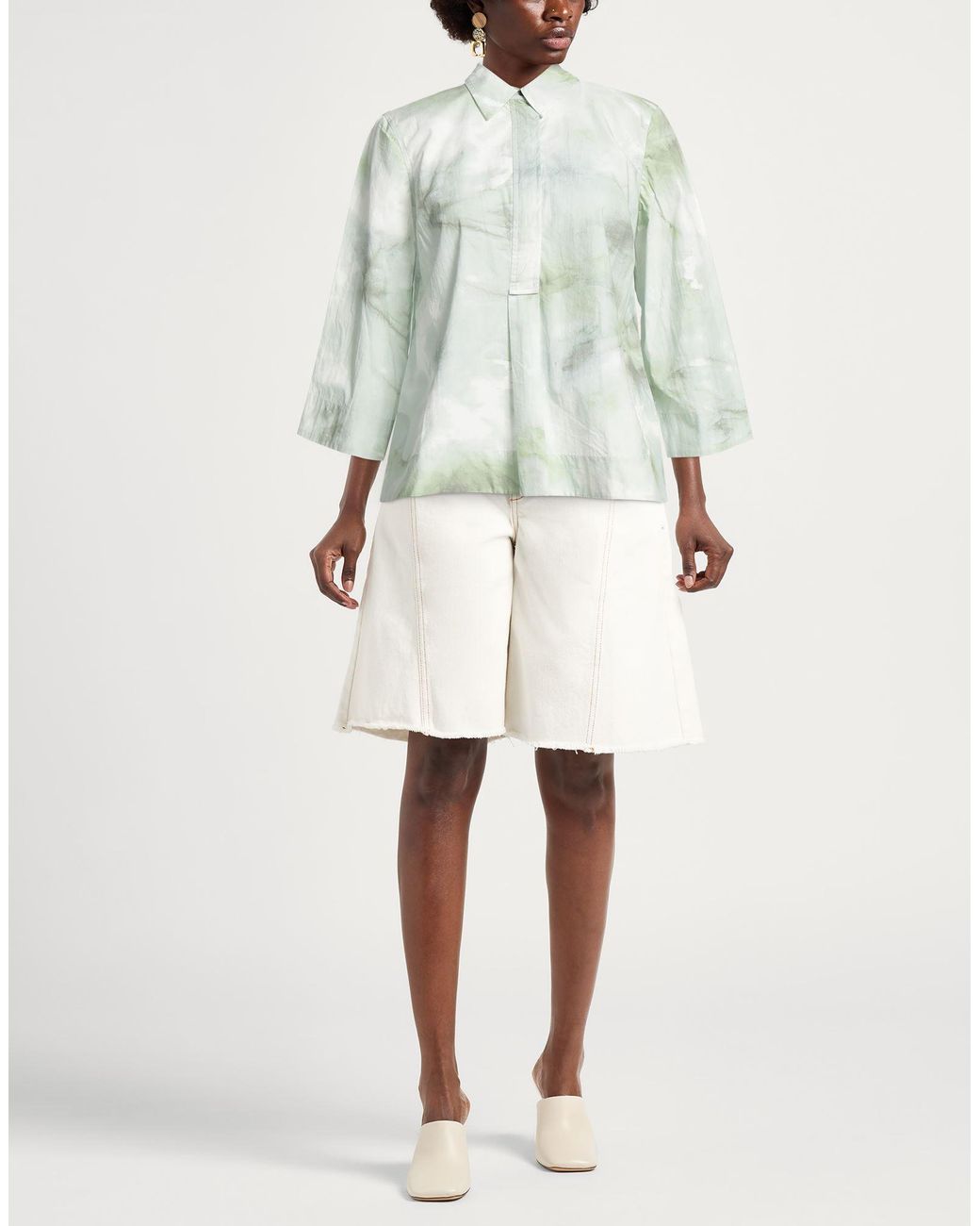 Ganni Green Top Organic Cotton