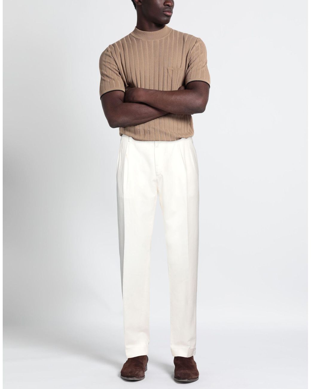 Incotex White Trouser for men