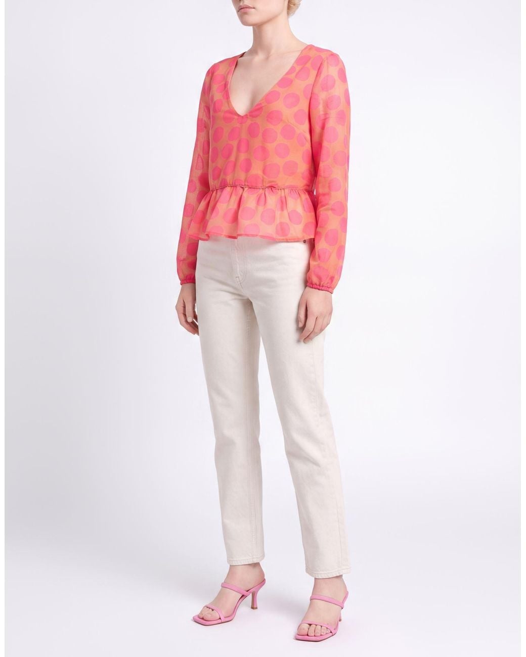 ALESSIA SANTI Pink Top Cotton, Silk