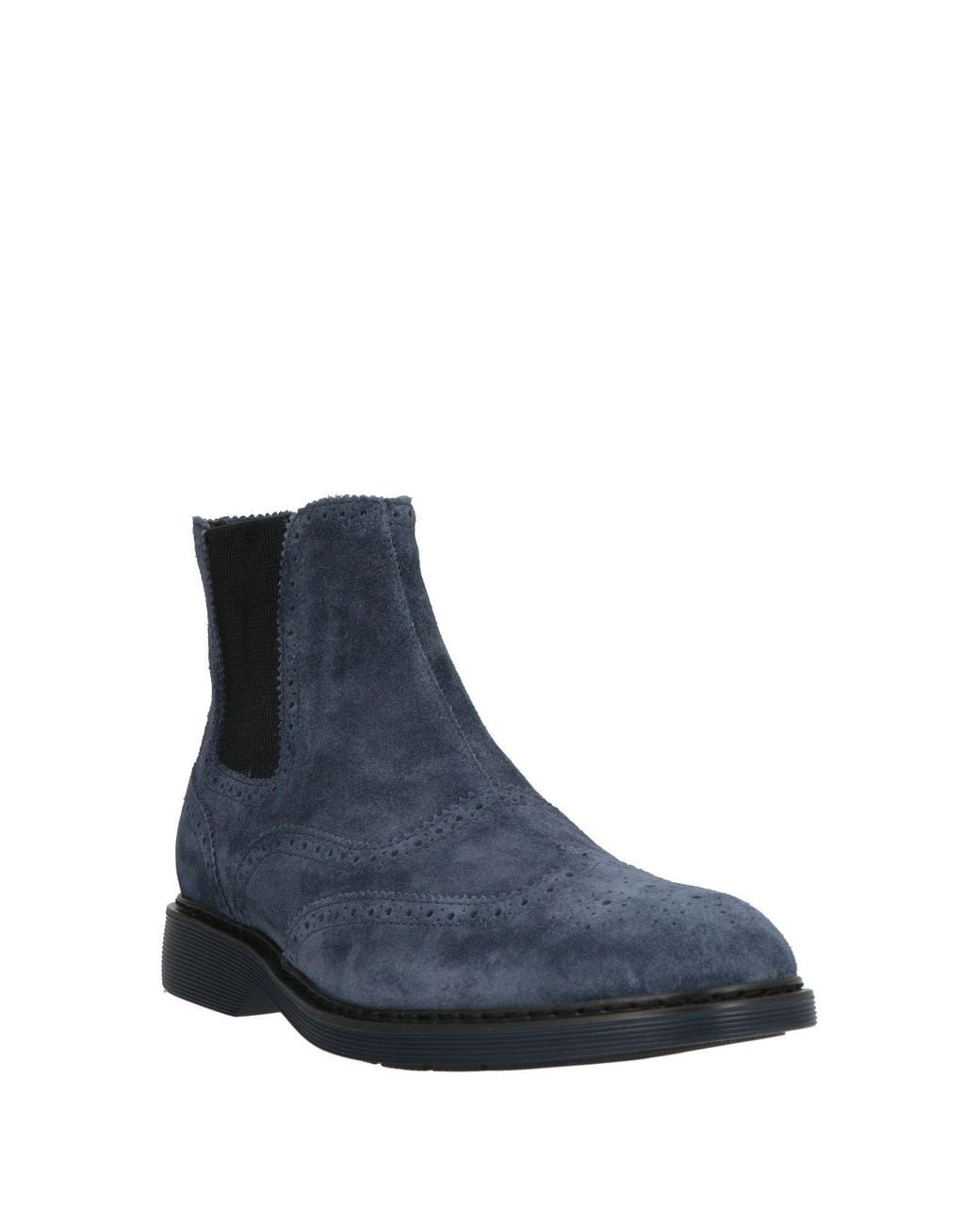 Hogan Blue Ankle Boots Leather for men