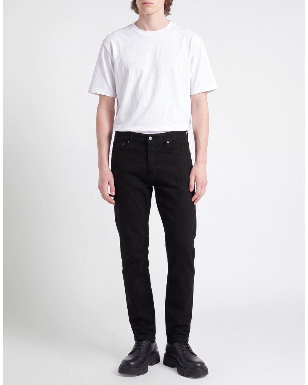 Dondup Black Pants Cotton, Elastolefin for men
