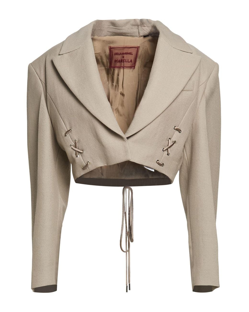Marella Natural Stella Maxwell X Blazer Virgin Wool, Viscose