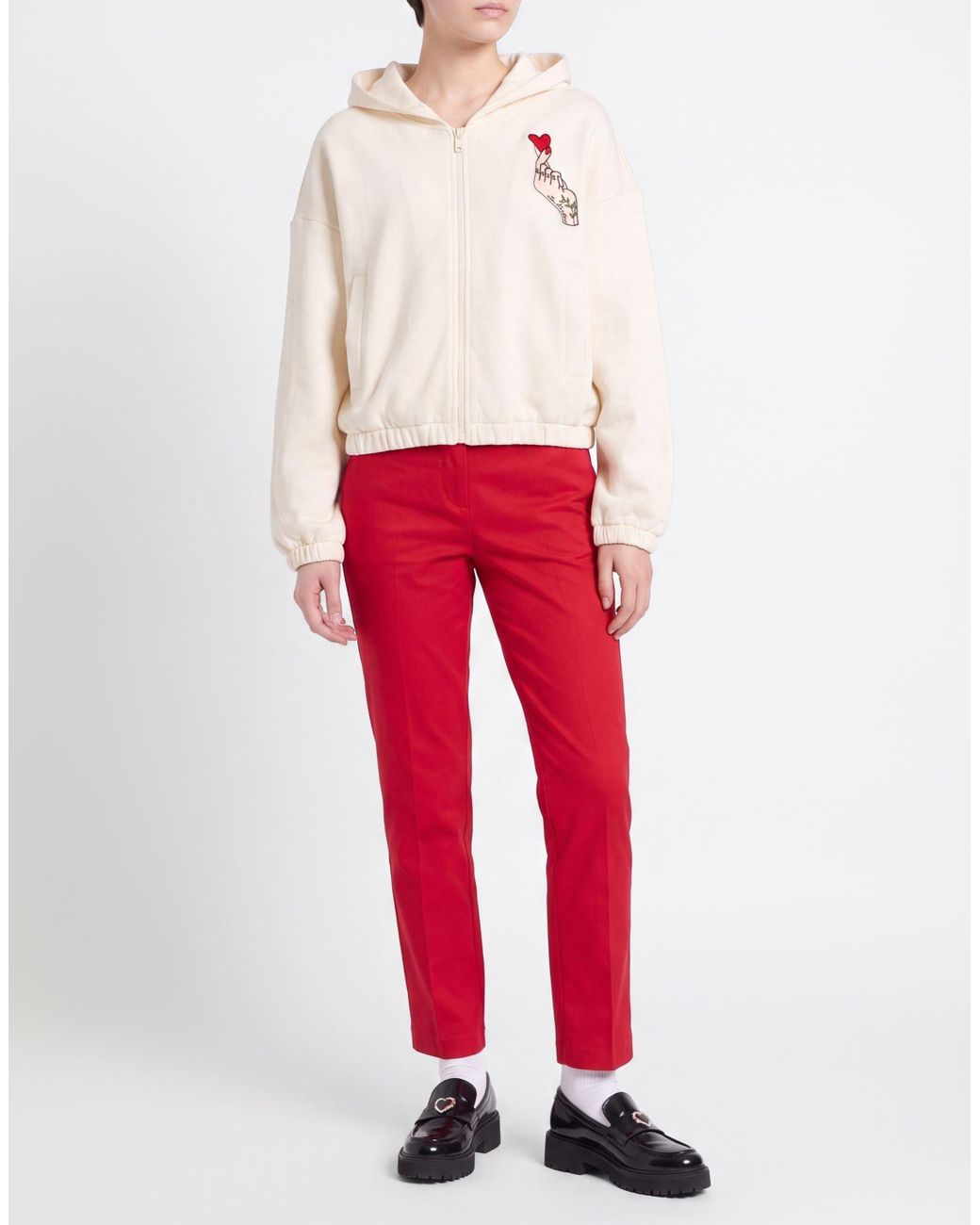 Love Moschino White Sweatshirt Cotton