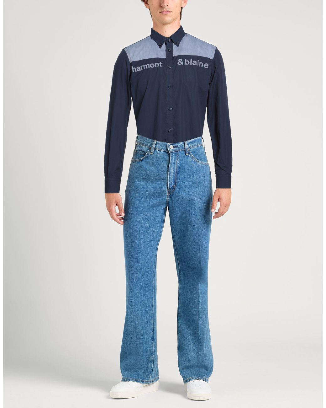 Harmont & Blaine Blue Shirt Cotton for men
