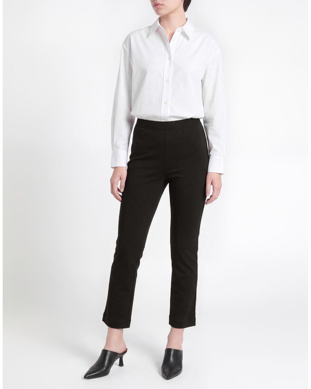 Liviana Conti Black Pants Viscose, Polyamide, Elastane