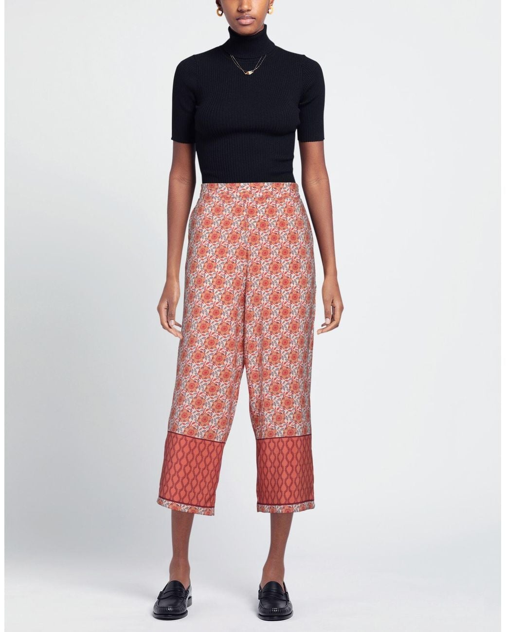LANACAPRINA Red Pants Polyester, Elastane