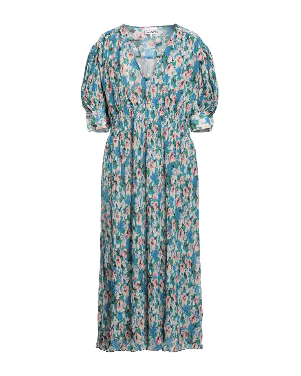 Ganni Blue Midi Dress