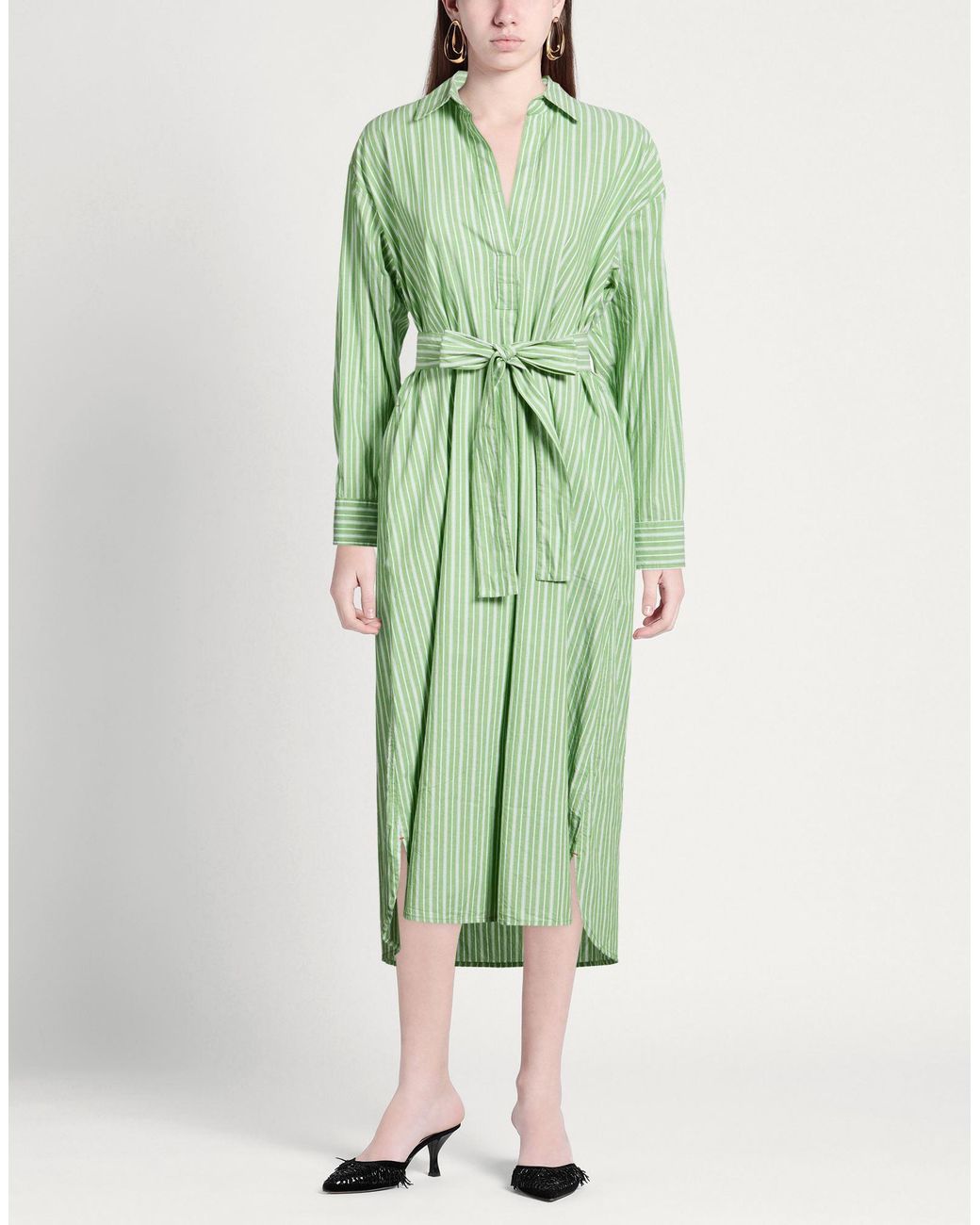 Xirena Green Light Midi Dress Cotton