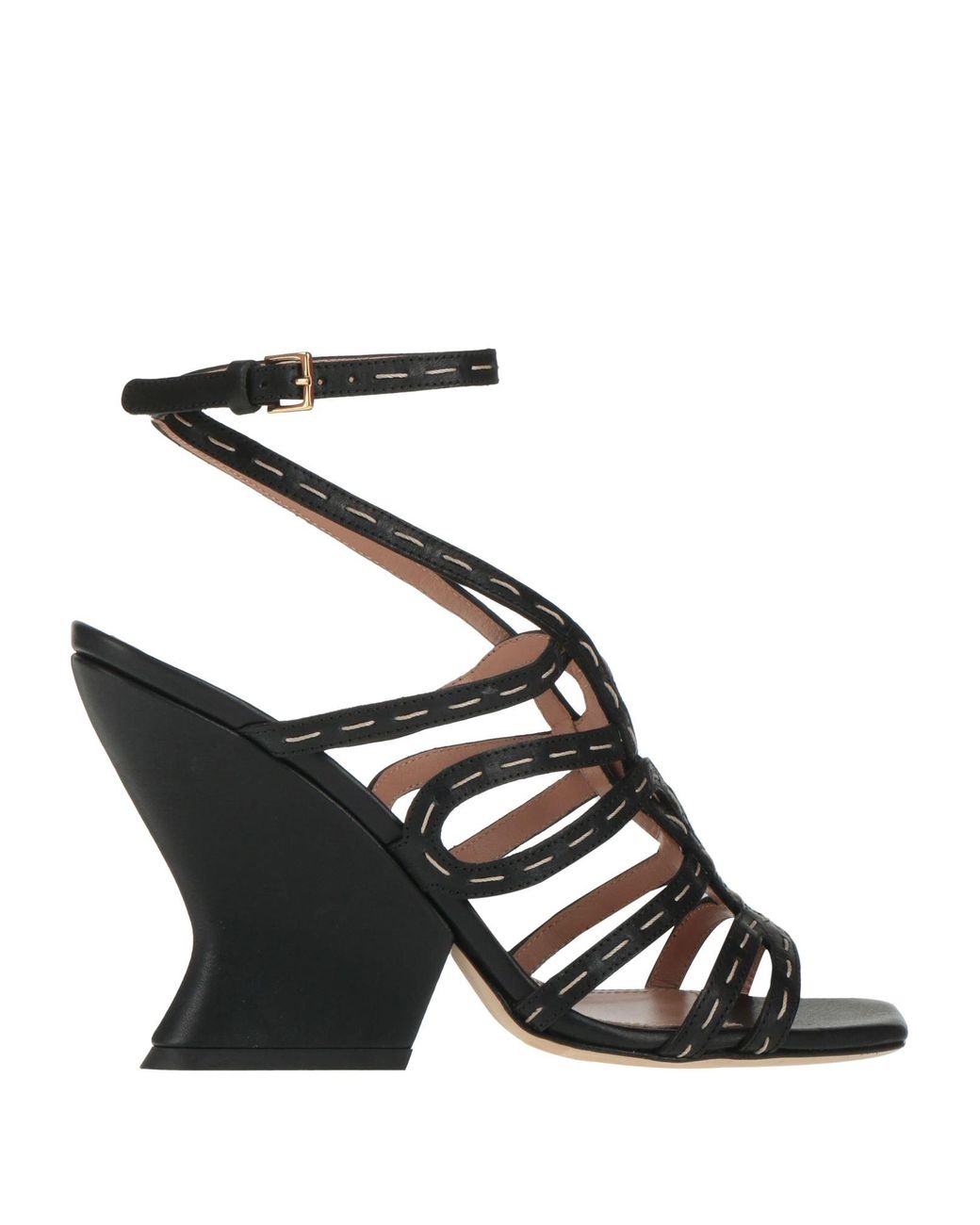 Alberta Ferretti Black Sandals Leather