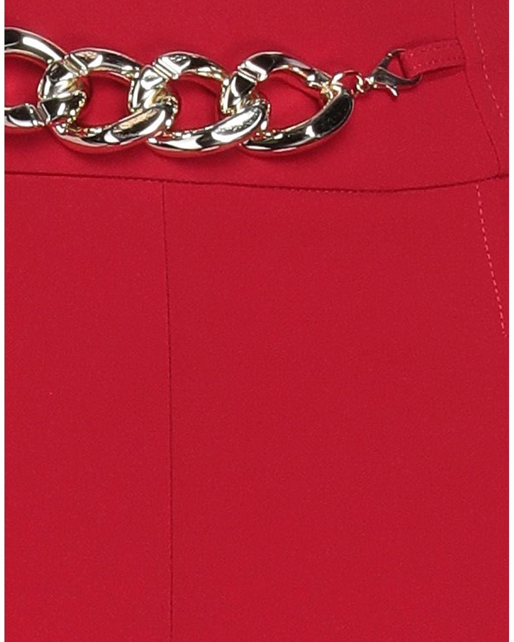 Denny Rose Red Pants Polyester, Elastane