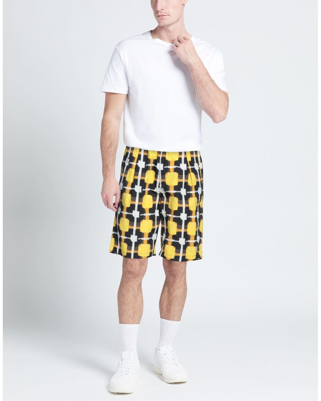 Marcelo Burlon Yellow Shorts & Bermuda Shorts for men