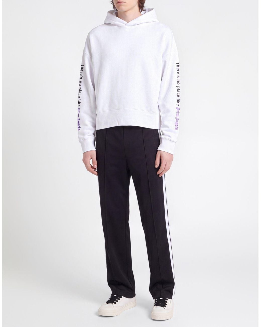 Palm Angels White Sweatshirt Cotton for men