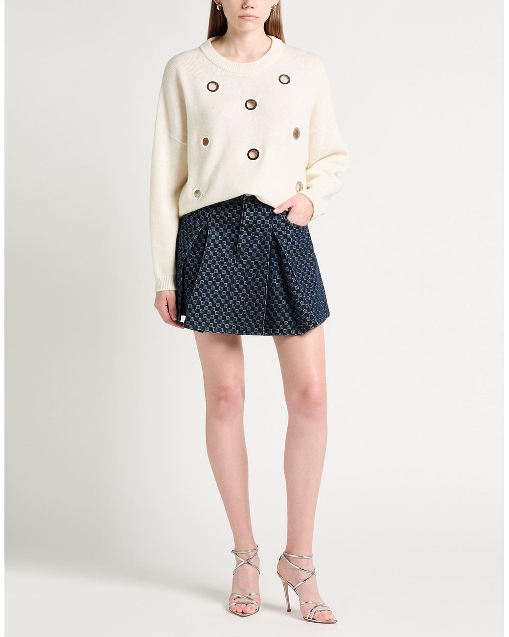 Liviana Conti Natural Sweater Cashmere, Polyamide, Zamak