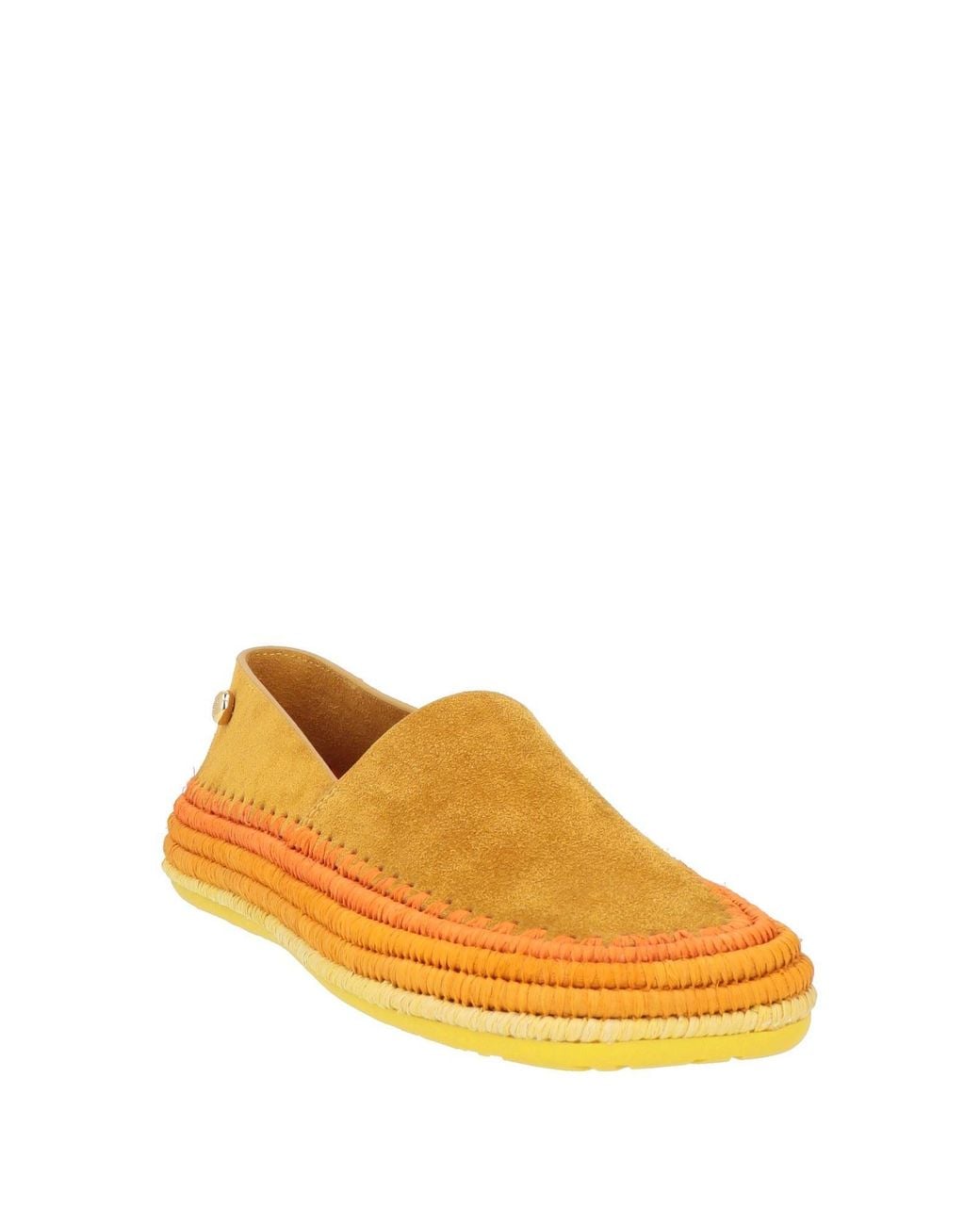 Loewe Orange Mustard Loafers Leather