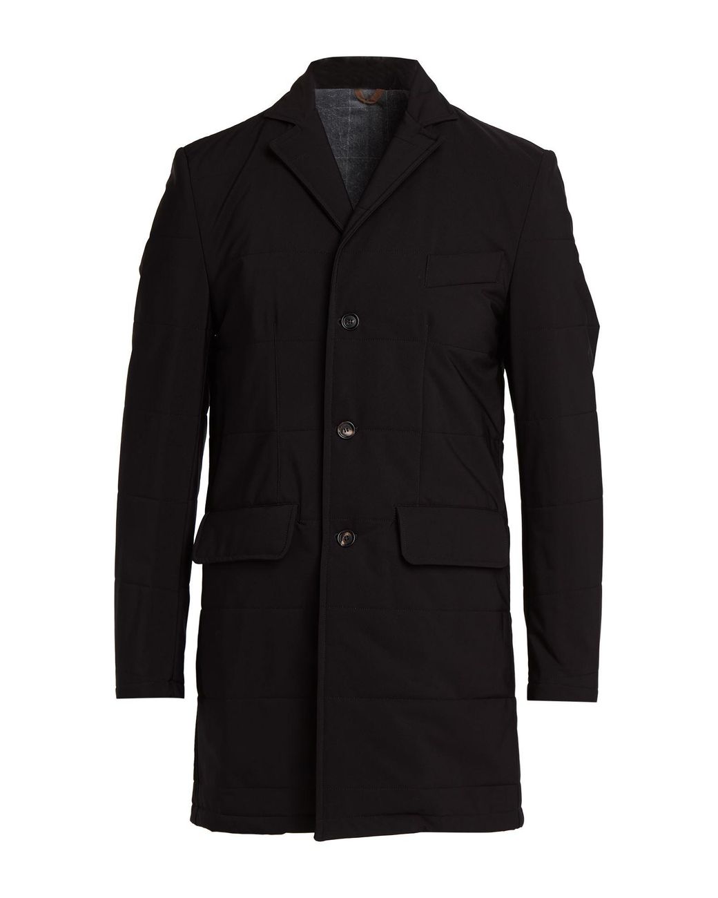 Luigi Borrelli Napoli Black Coat Polyamide, Elastane for men