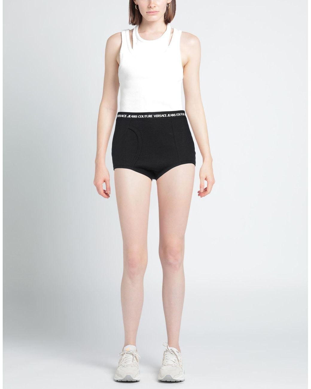 Versace Jeans Couture Black Shorts & Bermuda Shorts Cotton
