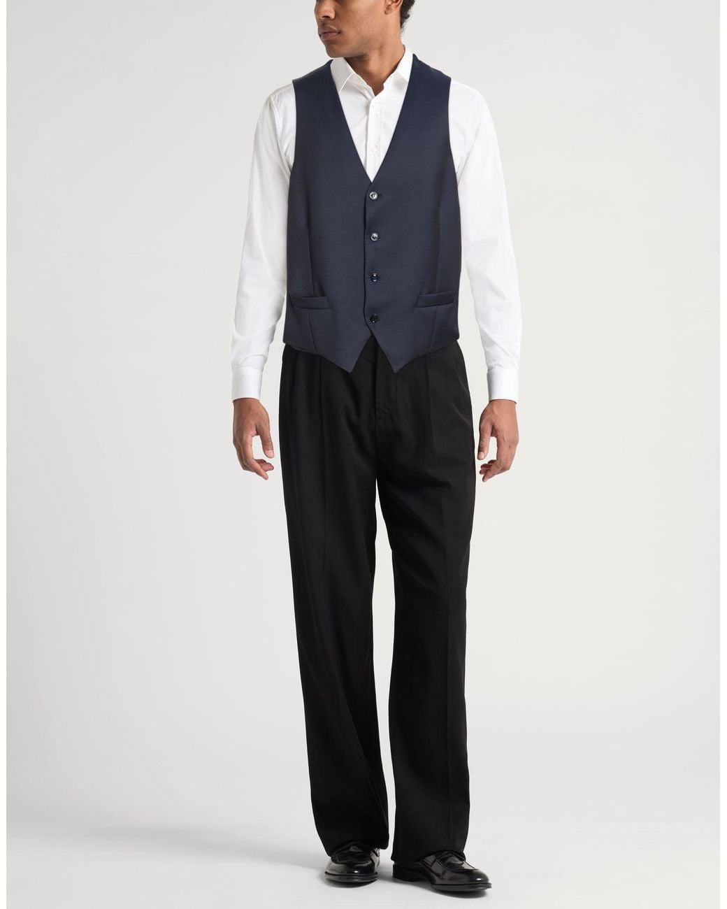 Luigi Bianchi Blue Tailored Vests for men