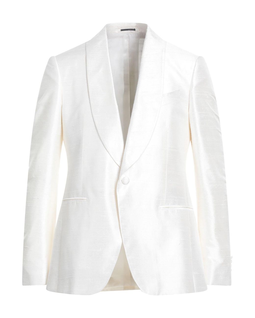 Lardini White Blazer Silk for men