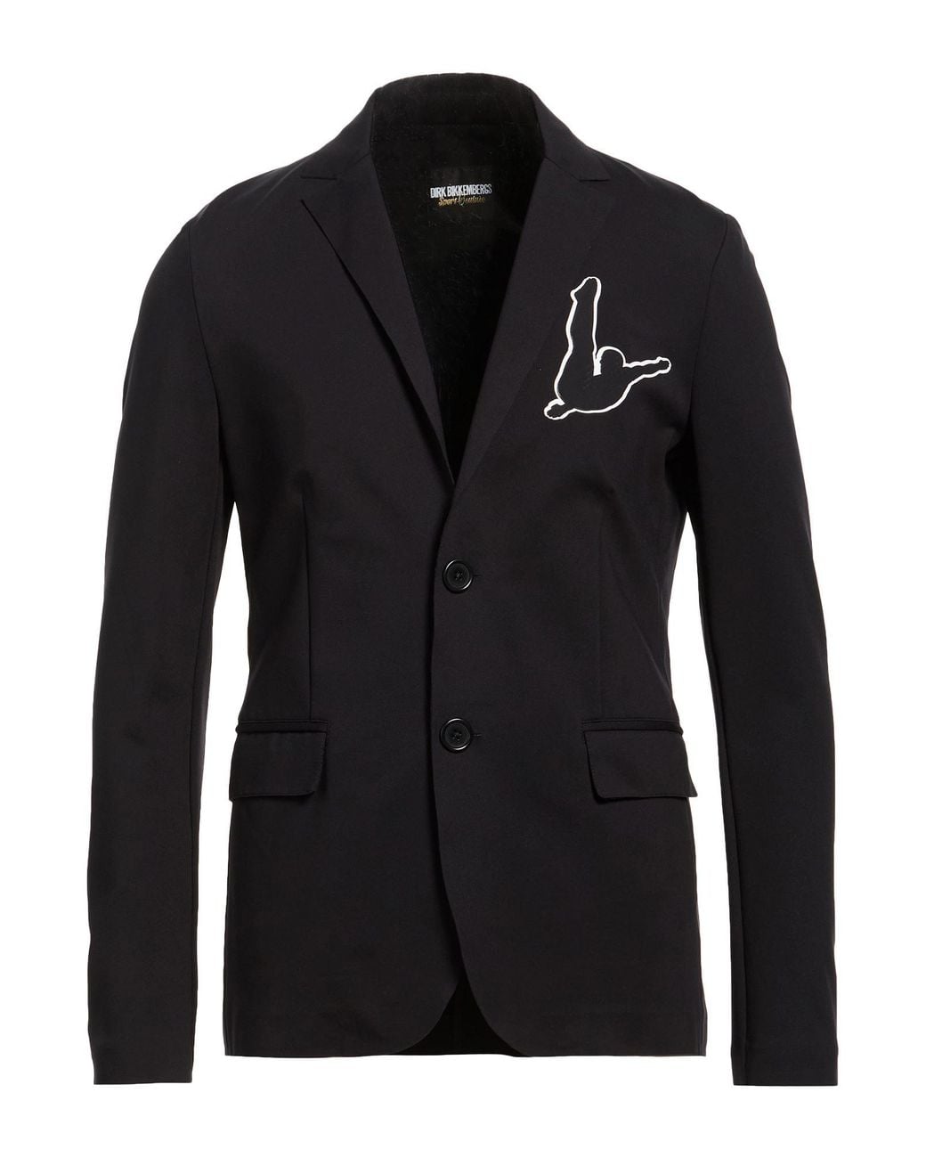Bikkembergs Black Blazer Nylon, Elastane, Polyurethane for men