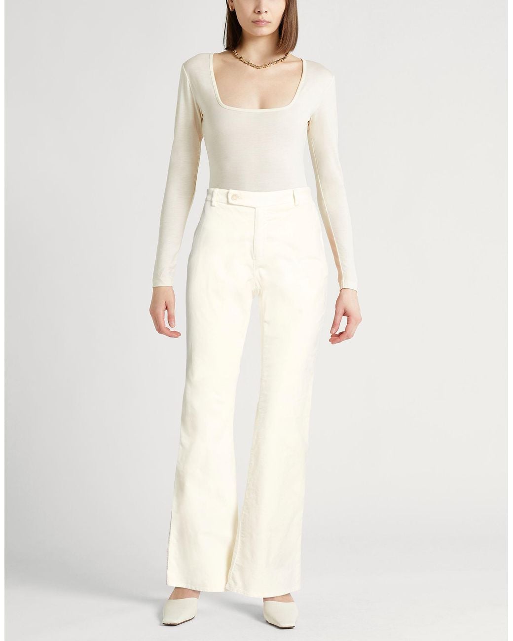 120% Lino White Trouser