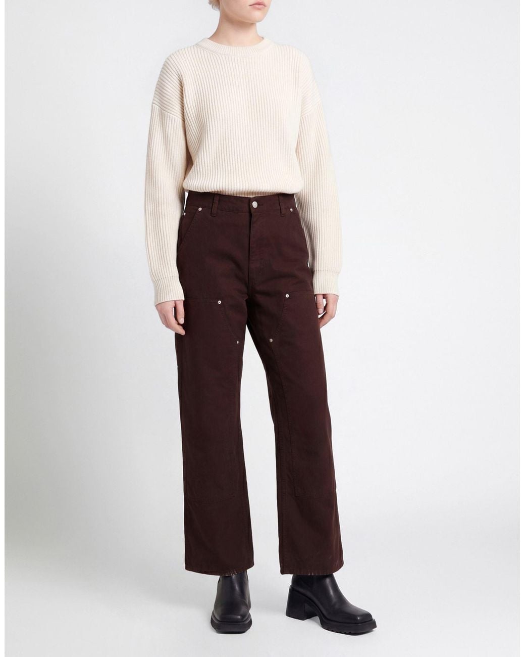 MM6 by Maison Margiela Red Chocolate Pants Cotton