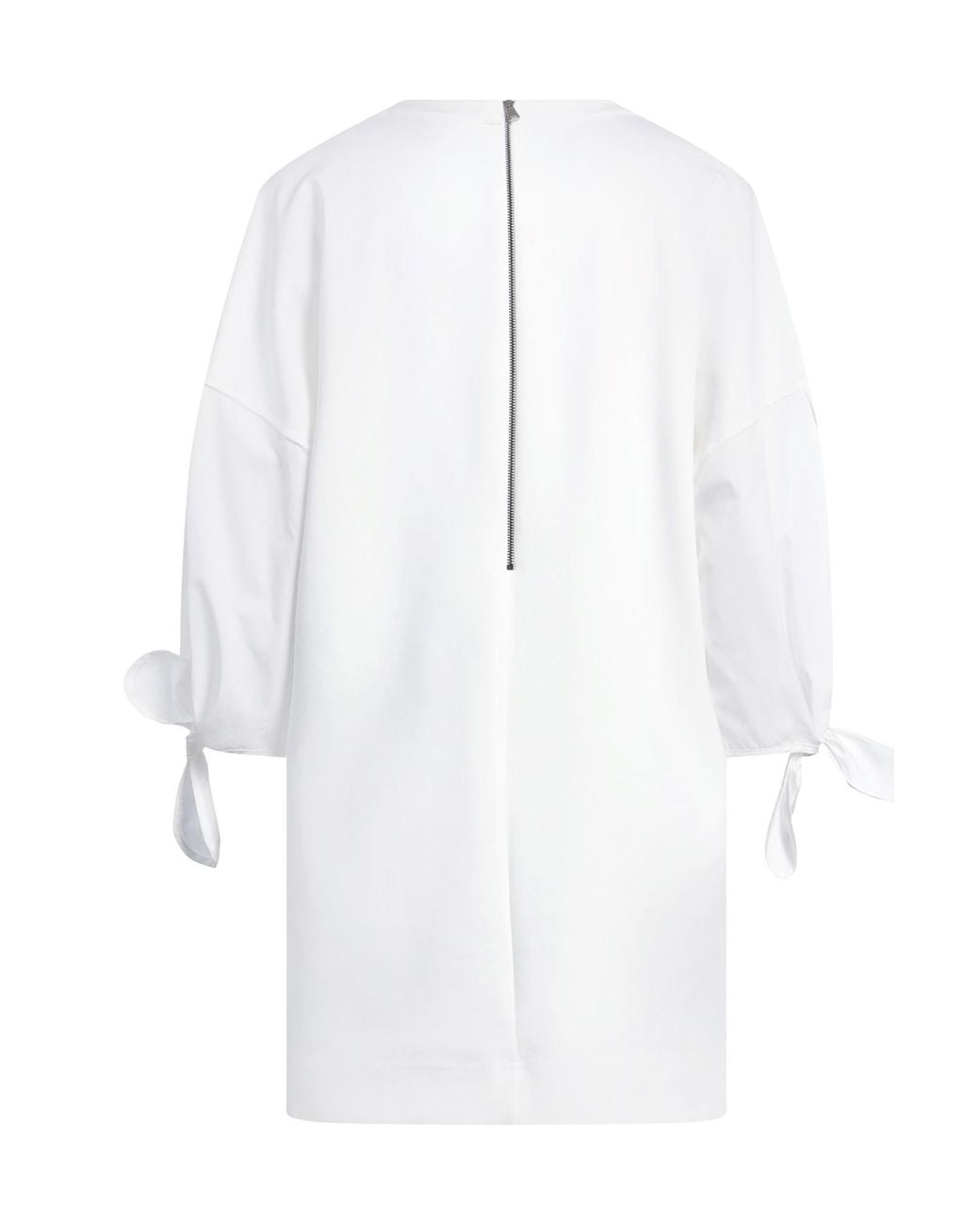 Max Mara White Mini Dress Polyamide, Cotton, Elastane