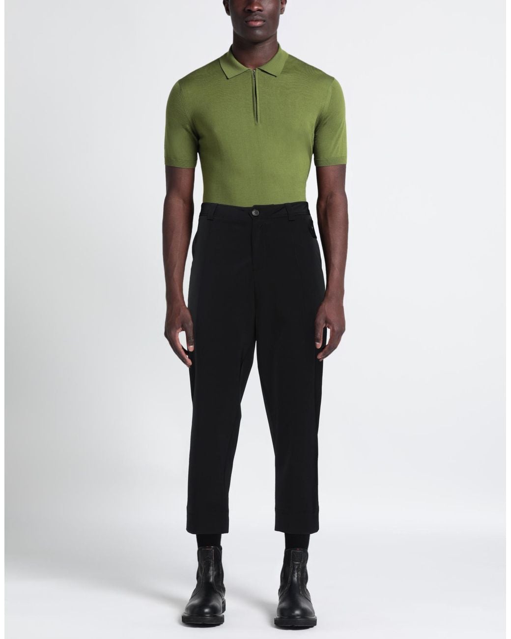 Isabel Benenato Black Trouser for men