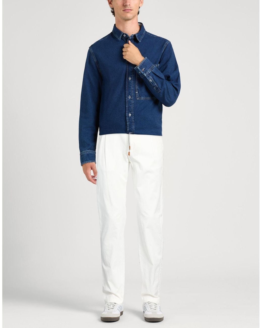 Eleventy White Trouser for men