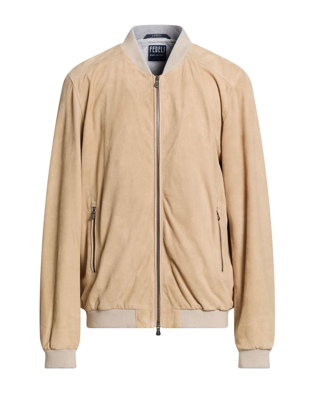Fedeli Natural Jacket Lambskin, Cotton for men