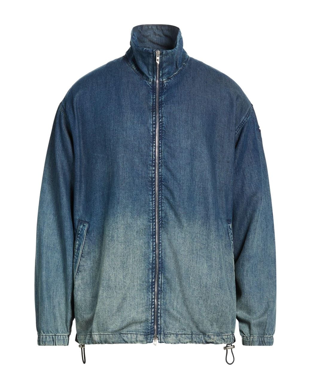 DIESEL Blue Denim Outerwear Lyocell for men