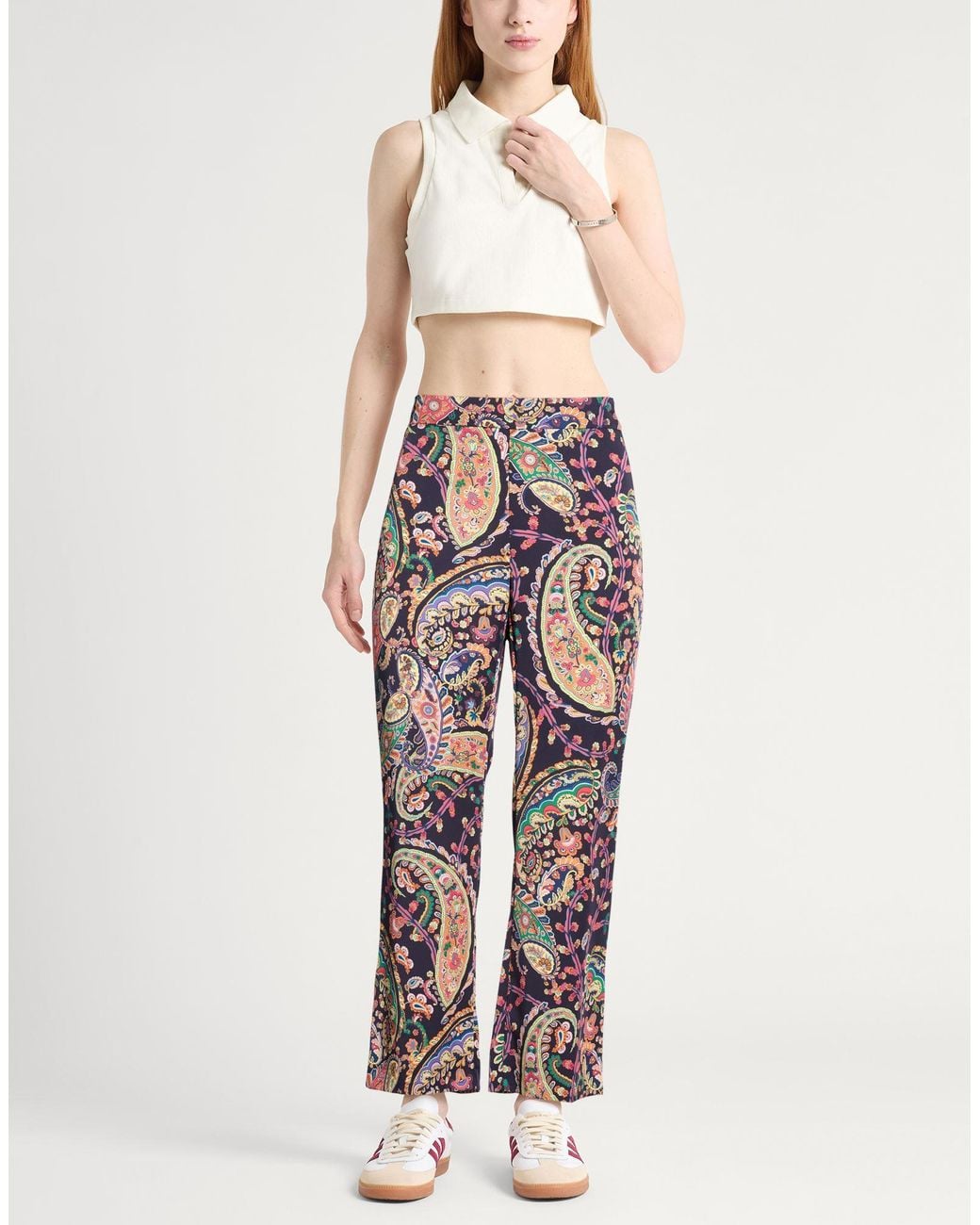 Etro Blue Midnight Pants Polyester, Elastane