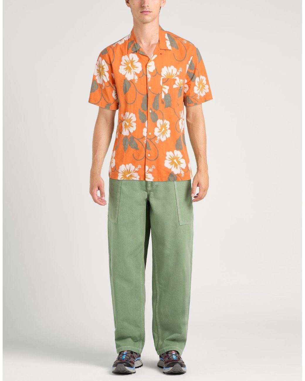 Replay Orange Shirt for men
