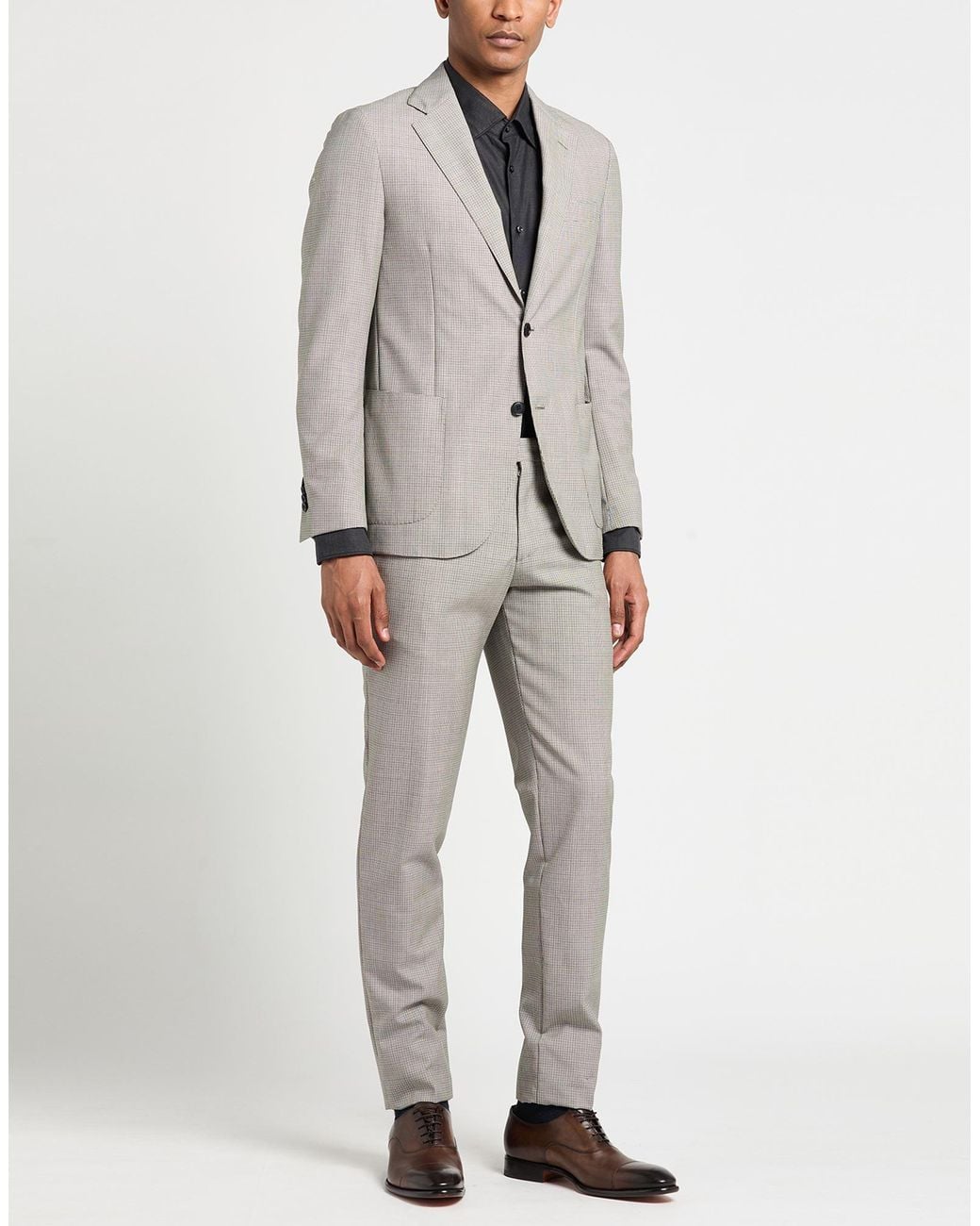 Lardini Gray Suit Wool for men