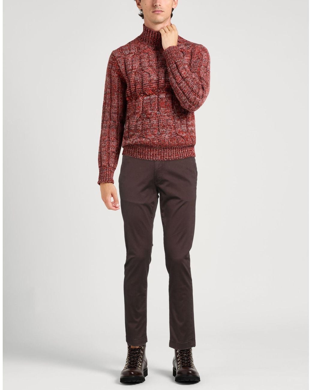Liu Jo Brown Pants Cotton, Elastane for men