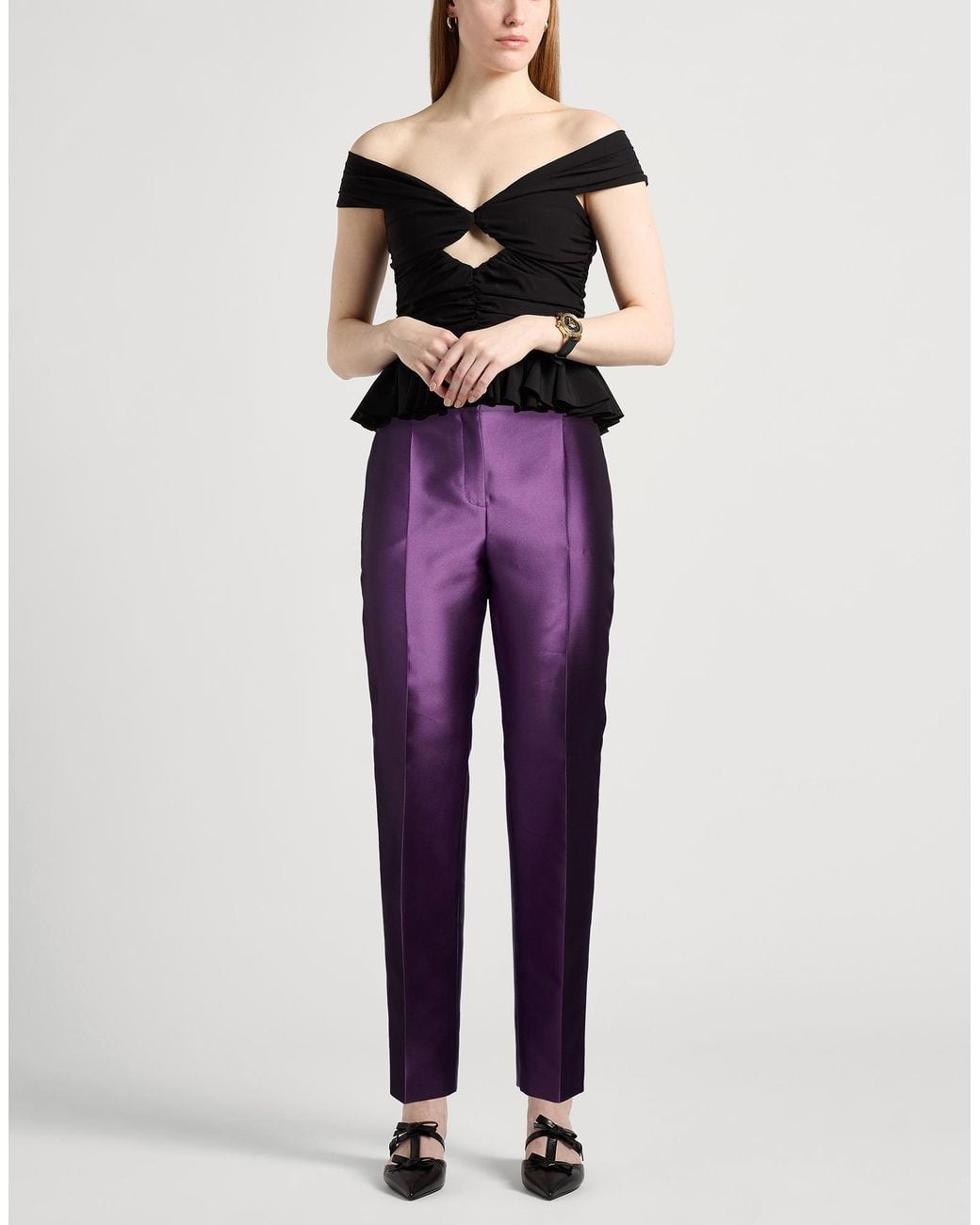 Alberta Ferretti Purple Pants
