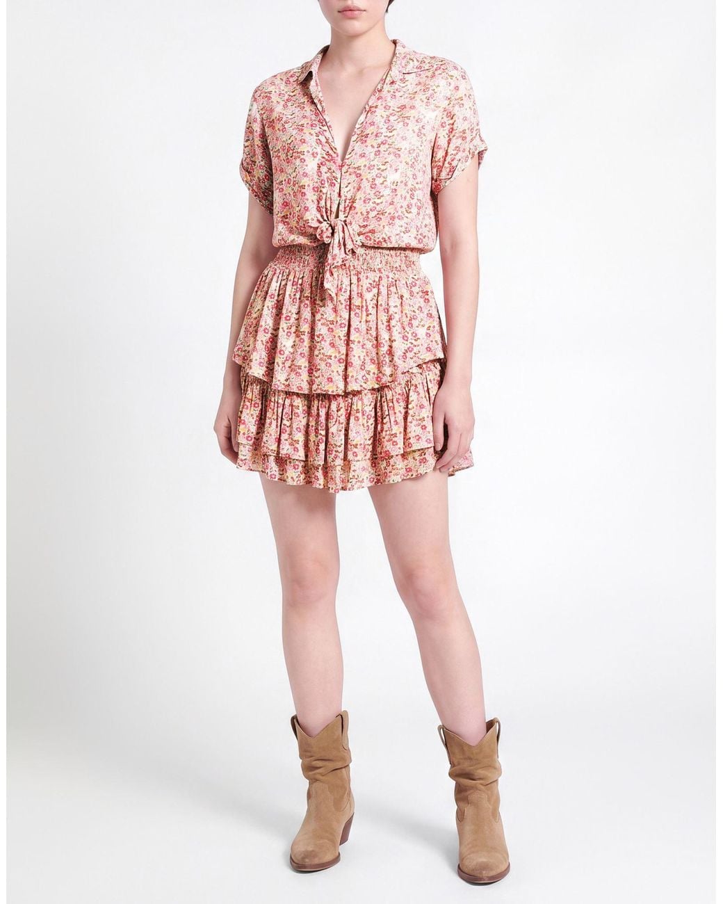 Poupette Pink Mini Dress Ecovero Viscose