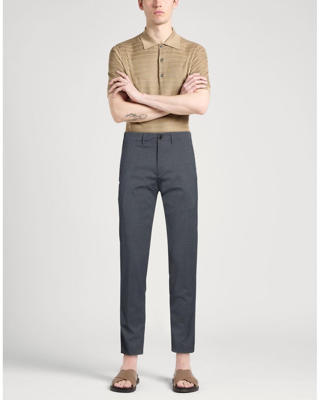 Gaelle Paris Blue Pants for men