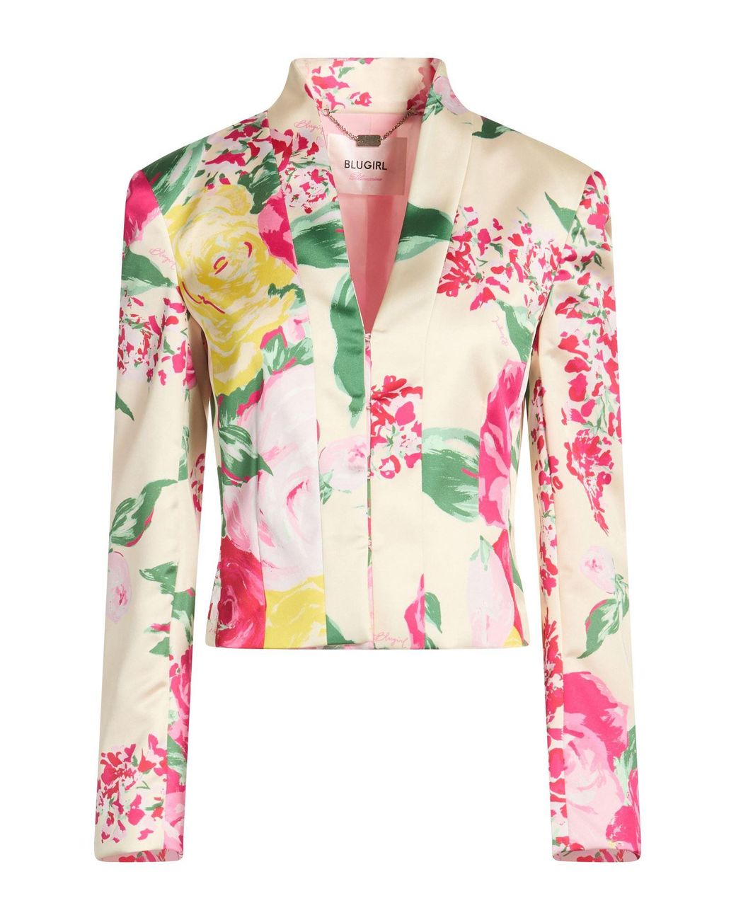 Blugirl Blumarine Pink Jacket Polyester, Elastane