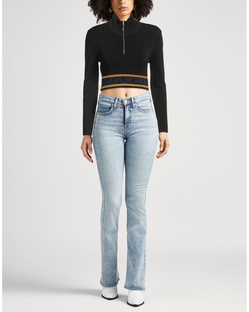 Marni Black Turtleneck Viscose, Polyester, Cotton