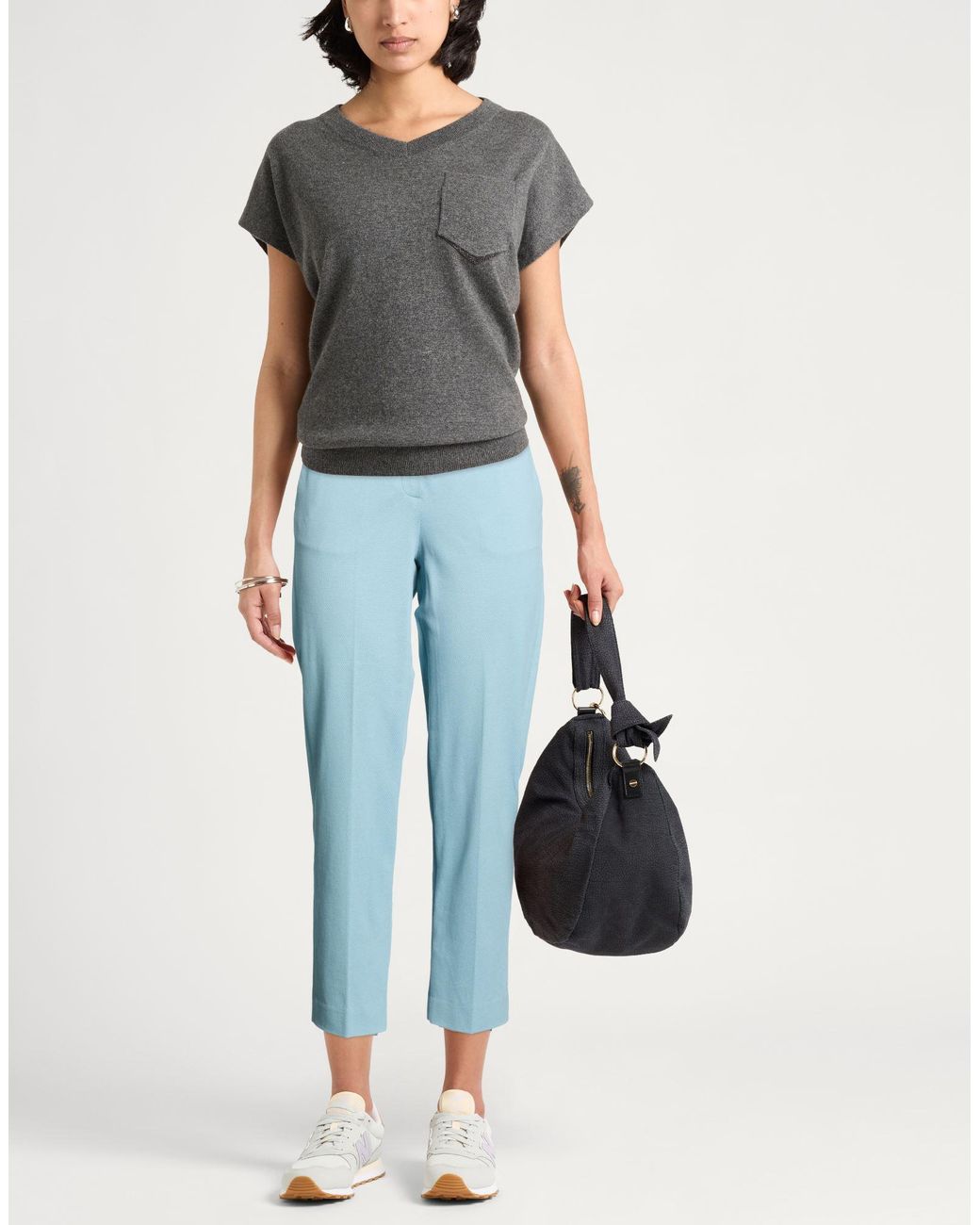 Circolo 1901 Blue Pants Cotton, Elastane