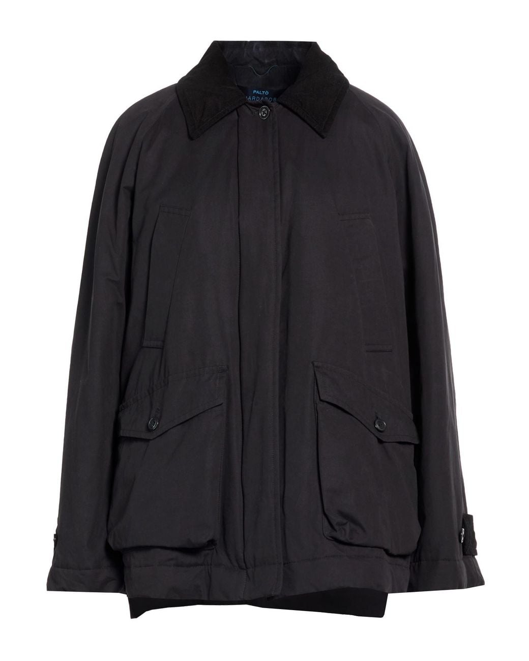 Paltò Black Jacket Cotton, Polyester, Polyamide