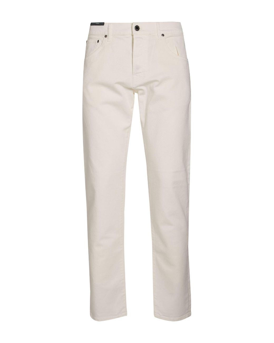 PT Torino White Pants Cotton, Elastane for men