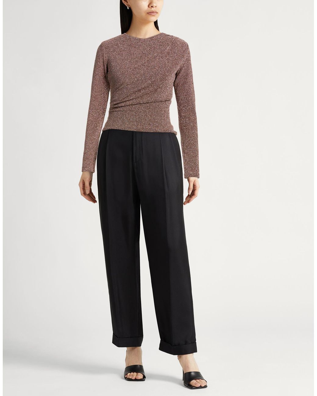 Liu Jo Brown Top Polyester, Polyamide, Elastane