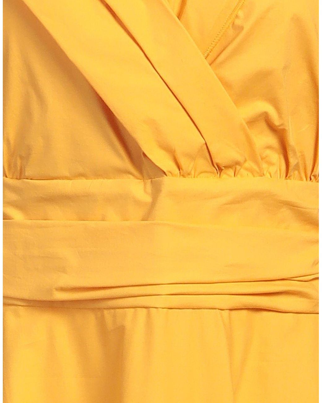 Marella Yellow Maxi Dress Cotton, Elastane