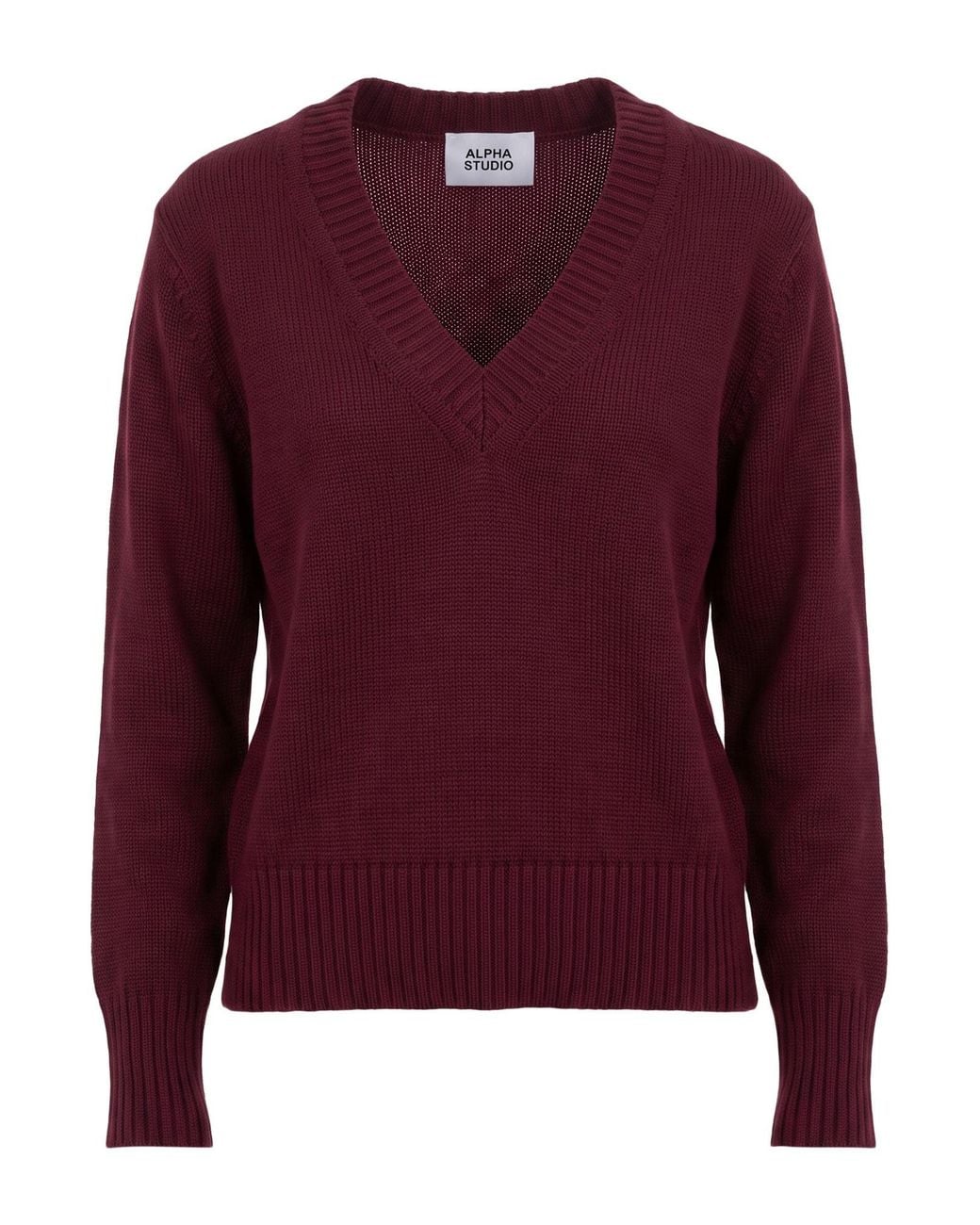 Alpha Studio Red Sweater Wool