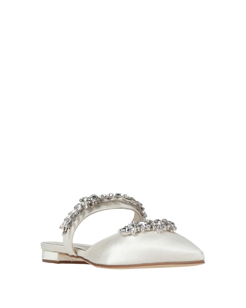 Manolo Blahnik White Mules & Clogs