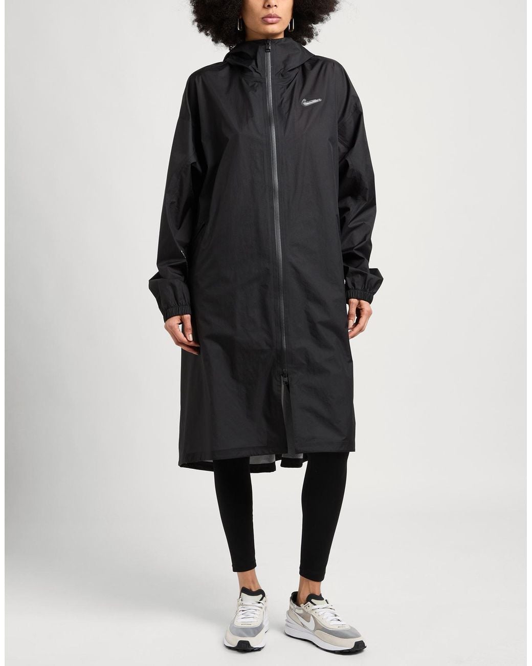 Nike Black Overcoat & Trench Coat Nylon