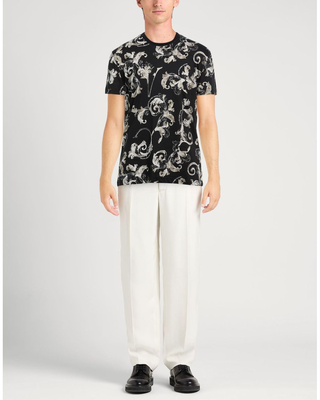 Versace Jeans Couture Black T-Shirt Cotton for men